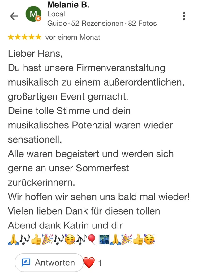 Alleinunterhalter & Sänger aus Landshut